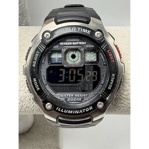 Casio AE-2000W New Battery Mens Watch 45MM 8.5" World Time